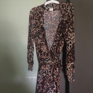 Erin Fetherston leopard wrap dress